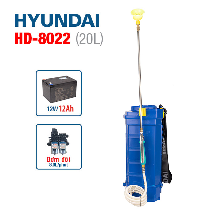 bình xịt điện hyundai HD-8022