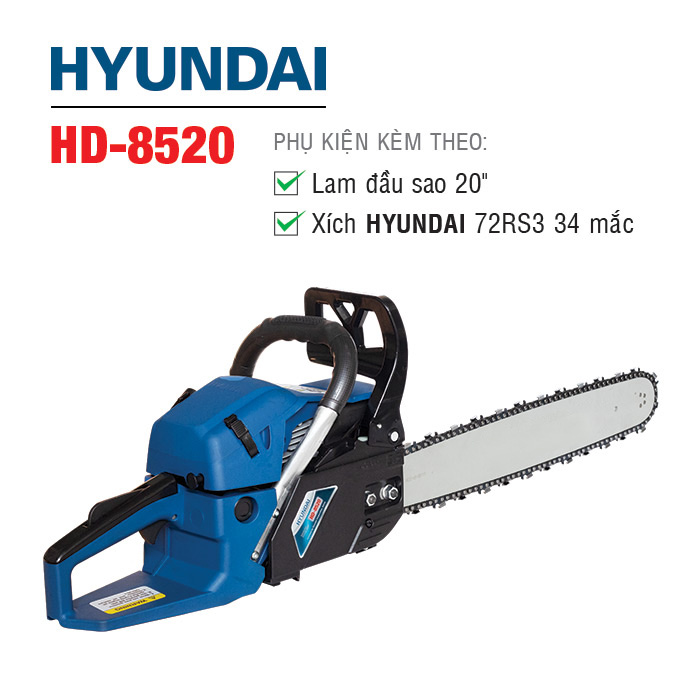 HD-8520 (Lam 20'', xích Hyundai 34 mắc)